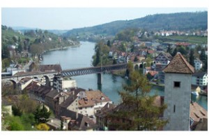 view of Rhein from Munot Castle